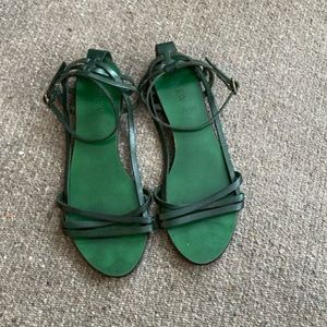 J.crew emerald green sandals